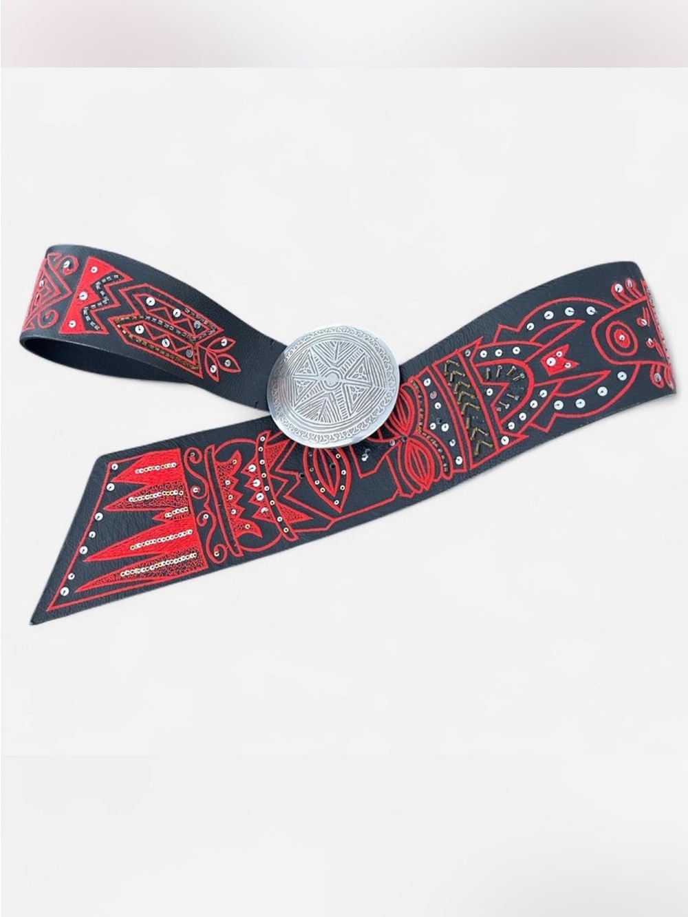 Chicos leather wide belt
